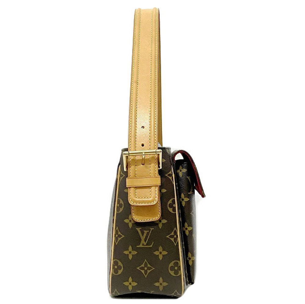 Louis Vuitton LV Vivacite Flap Shoulder One Zipper Hobo Bag Brown Shoulder